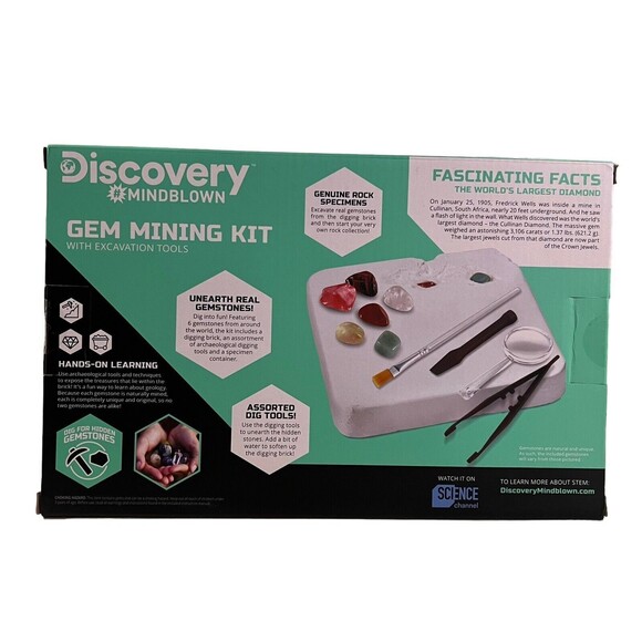 Discovery Mindblown Gem Mining Kit w/Excavation Tools Stem Science Tech NEW - Picture 3 of 7